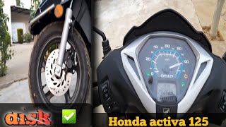 Honda activa 125 disk brake review [upl. by Annairda]