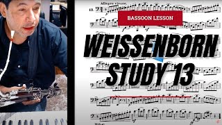 Bassoon Lesson Weissenborn Study 13  Alexandre Silvério bassoon [upl. by Dolora72]