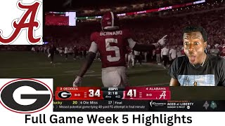 2 Georgia vs 4 Alabama Amazing  Full Game Highlights  2024 College Football Highlights [upl. by Aicirtal733]