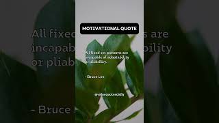 All fixed set patterns are incapable of adaptability or pliability  motivational Quotes [upl. by Deny666]