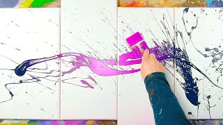 SIMPLE ABSTRACT PAINTING With Acrylic paint  Drosera [upl. by Haynor989]