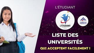 Les universités qui acceptent facilement les étudiants étrangers [upl. by Arimahs285]