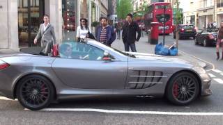 McLaren Mercedes SLR 722S Roadster Driving Scenes in London [upl. by Rola]