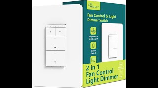 TreatLife Smart Ceiling Fan Control amp Light Dimmer Switch Testing amp Review [upl. by Ojyma68]