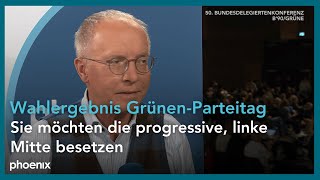 GrünenParteitag Politikwissenschaftler Prof Korte zum Wahlergebnis der Vorstandswahl B90Grüne [upl. by Eniarral]