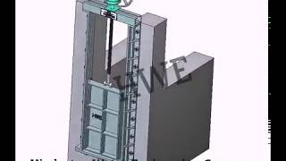 Face wall mounted open channel sluice gate [upl. by Francesco765]