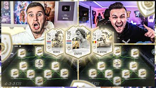 FIFA 22 FULL ICON REAL MADRID VS MANCHESTER CITY SQUAD BUILDER BATTLE 😱😱 [upl. by Joleen903]