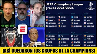 Así quedaron los GRUPOS de la CHAMPIONS LEAGUE ¿Cuál es el GRUPO de la MUERTE  Exclusivos [upl. by Nnaitak]