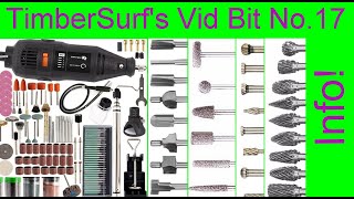 TimberSurfs Vid Bit No 17  Dremel bits explained [upl. by Laird]