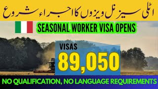 89050 Seasonal Work Visa of Italy Opens Today under Decreto Flussi 2024 [upl. by Jourdain946]