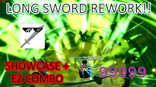 BEST Long Sword Reworked COMBO  SHOWCASE Blox Fruits UPDATE 20 [upl. by Mable]