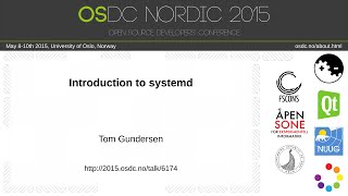 Tom Gundersen  Introduction to systemd [upl. by Annaek172]