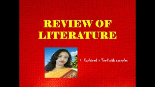 Review of Literature in Tamil [upl. by Venice]