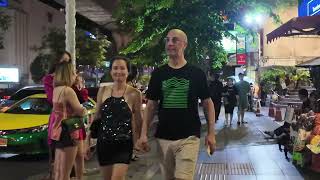 4K Bangkok Nightlife 2024 Sukhumvit Road From Asok Thermae Cafe Nana Plaza to Sukhumvit Soi 11 [upl. by Furie]