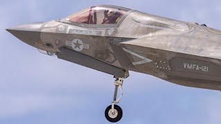 F35B Lightning II Fighter Jets Take Off from Andersen Air Force Base in Guam  US Marine Corps [upl. by Eidassac155]