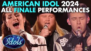 ALL AMERICAN IDOL FINALE PERFORMANCES 2024  Idols Global [upl. by Aimat757]