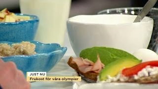 OS i Sotji är invigt  men vad äter våra olympier  Nyhetsmorgon TV4 [upl. by Arreit133]