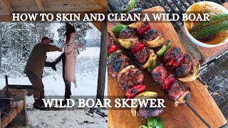 How to skin and clean wild boar Best method ever [upl. by Lux]