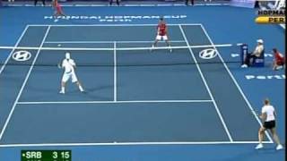 ana ivanovic novak djokovicalicia molik leyton hewitt hopman cup 2011set 1 [upl. by Damick]