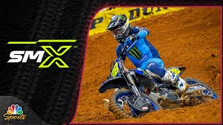 Austin Forkners brutal crash Haiden Deegan prevails in 250SX Round 7  Motorsports on NBC [upl. by Orlantha952]