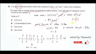 970112MJ24Q26 Cambridge International AS Level Chemistry MayJune 2024 Paper 12 Q26 [upl. by Ystap88]