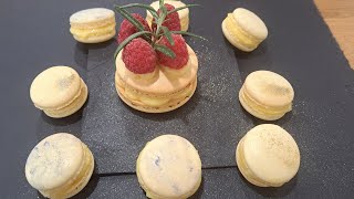 Garniture dun macaron au citron et framboises [upl. by Eoj]