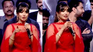 Nivetha Pethuraj speech at Dhamki Trailer Launch Event  Gultecom [upl. by Nathalia]