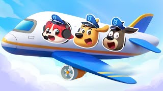 Airplane Safety Tips  Police Rescue  Cartoons for Kids  Sheriff Labrador  BabyBus [upl. by Esnohpla]