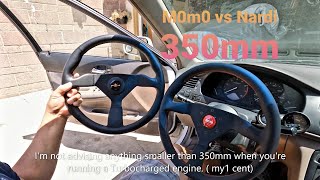 Momo Monte Carlo vs Nardi Personal 350mm steering wheel review [upl. by Ymrej]