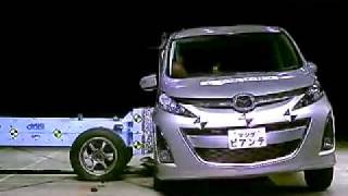 Crash Test 2009 Mazda Biante Side Impact JNCAP [upl. by Amoihc455]