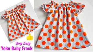 Yoke Baby Frock Cutting and stitching for 1 Year Baby  Baby Frock cutting and stitching [upl. by Tilagram]