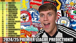 MY PREMIER LEAGUE 202425 PREDICTION [upl. by Ahcire]