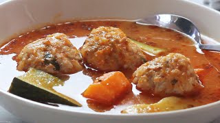 Mexican Soup ALBONDIGAS  Easy Recipe [upl. by Ehav]