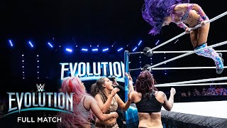 FULL MATCH  Sasha Banks Bayley amp Natalya vs The Riott Squad WWE Evolution 2018 [upl. by Aicul]