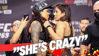 Amanda Nunes EVISCERATES Julianna Peña quotShes Crazyquot [upl. by Nedyrb532]