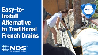 How to Install the EZ Drain™ French Drain  NDS Yard Drainage Systems [upl. by Yrome]