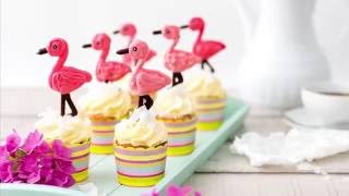 Schokoladendekorationen  Flamingos für Cupcakes 3 [upl. by Annoyi]