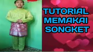 Tutorial Memakai Songket Kain Sampin untuk Lajang [upl. by Llevad]