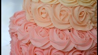 How To Make Easy Buttercream Rosettes  Cake Decorating For Beginners [upl. by Golden]