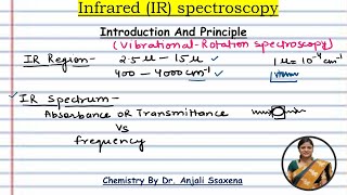 Infrared Spectroscopy IR spectroscopy Principle  IR Region  Basics of IR spectroscopy Part1 [upl. by Malena304]