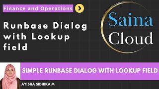 How to create a simple runbase dialog with lookup field [upl. by Anoyi134]