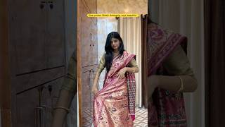 Learn Saree hack ✅ youtubeshorts sareedraping howto saree [upl. by Atikat811]