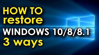 How to restore Windows 10 3 способа Восстановить windows 10 [upl. by Sunev]