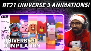 Epic  BT21 UNIVERSE 3 ANIMATIONS Reaction [upl. by Dene954]