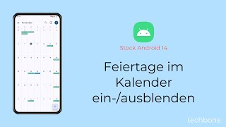 Feiertage im Kalender einblenden oder ausblenden Android 14 [upl. by Erastatus]