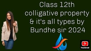 Class 12th Colligative property amp its types by Tukaram Bundhe sir chapter solution 2024 [upl. by Nej]