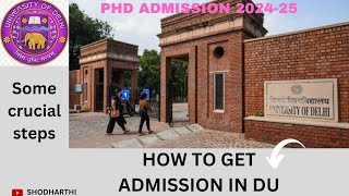 Du PhD Admission 202425 Application Form EProspectus Some Secrets [upl. by Garibold801]