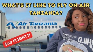 Flying on Air Tanzania Zanzibar to Dar Es Salaam flight  Zanzibar airport [upl. by Eelime]