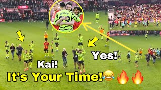 Scenes😂See What Arsenal Fans Did To Kai Havertz after Scoring First Goal for Arsenal🔥Crazy Chant [upl. by Neerual311]