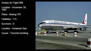 Top 5 deadliest Korean Air crashes REUPLOAD [upl. by Ainimre402]